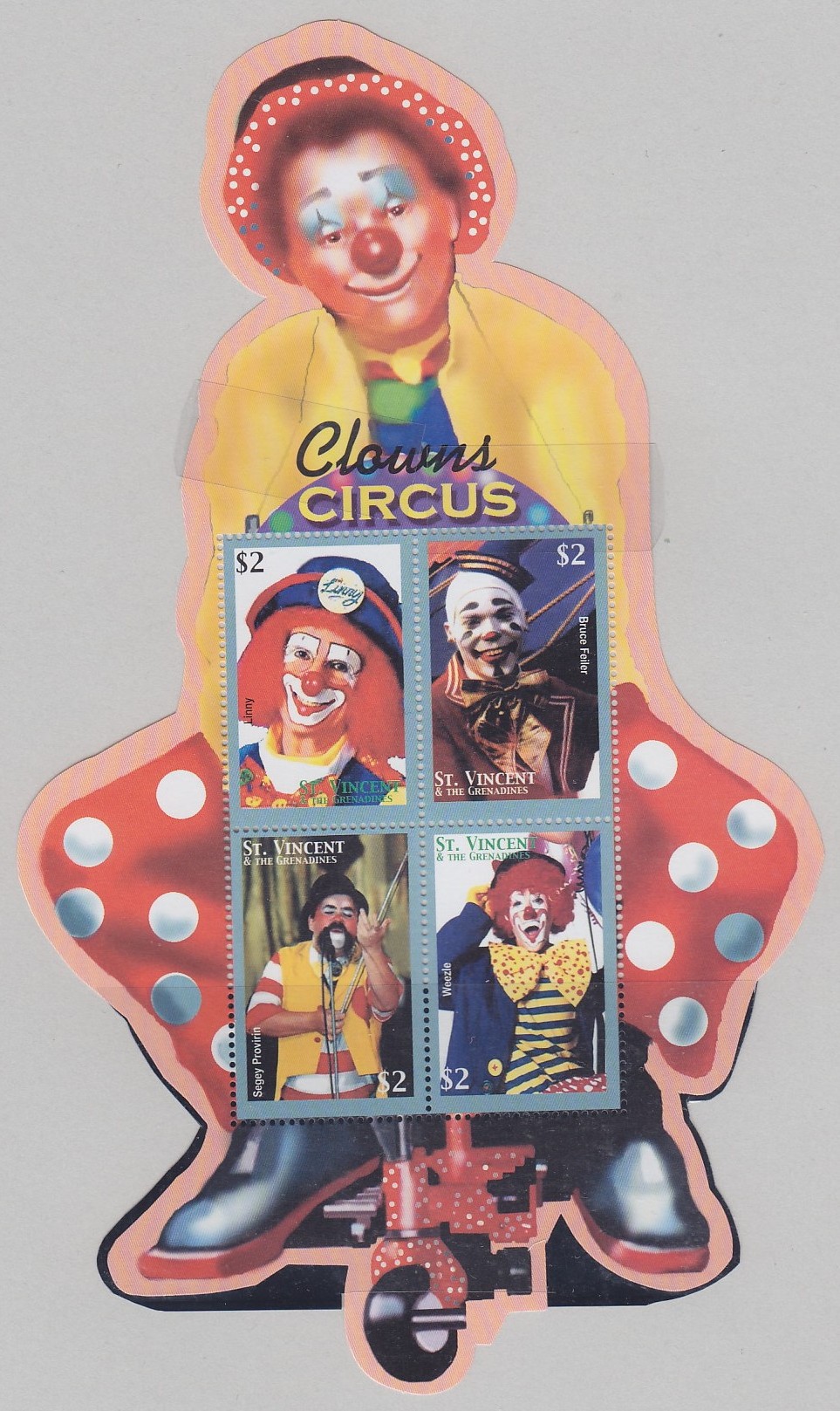 MINIMUM-SIZE-OF-A-BICYCLE-ON-A-BICYCLE-STAMP-St.Vincent-clown