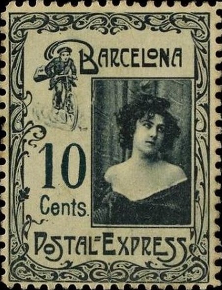 Barcelona-Postal-Express-stamp-Briefmarke-Stamp-Sello-Timbro–francobollo-Timbre-Frimærke-Postzegel-Známky-Poštneznamke-Znaczki