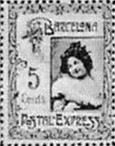 Barcelona-Postal-Express-stamp-Briefmarke-Stamp-Sello-Timbro–francobollo-Timbre