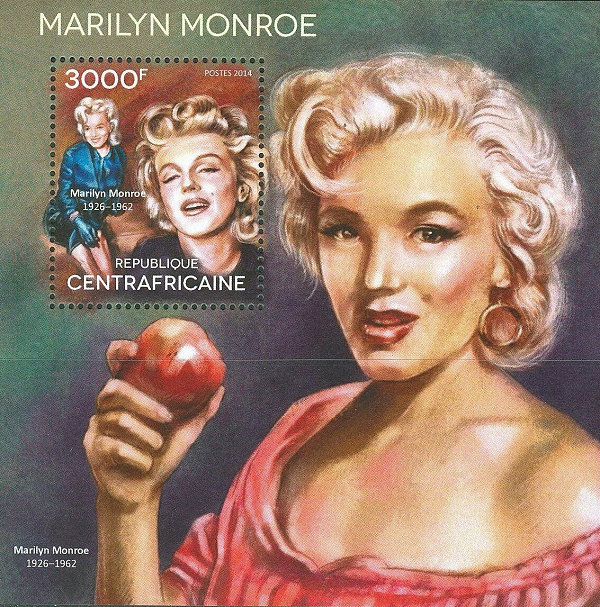 Postzegel gemaakt door Stamperije met foute Marilyn Monroe